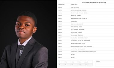 UDUSOK Graduate, Ajibike Abdulbasit Abiodun, Sets Academic Record with 4.76 CGPA