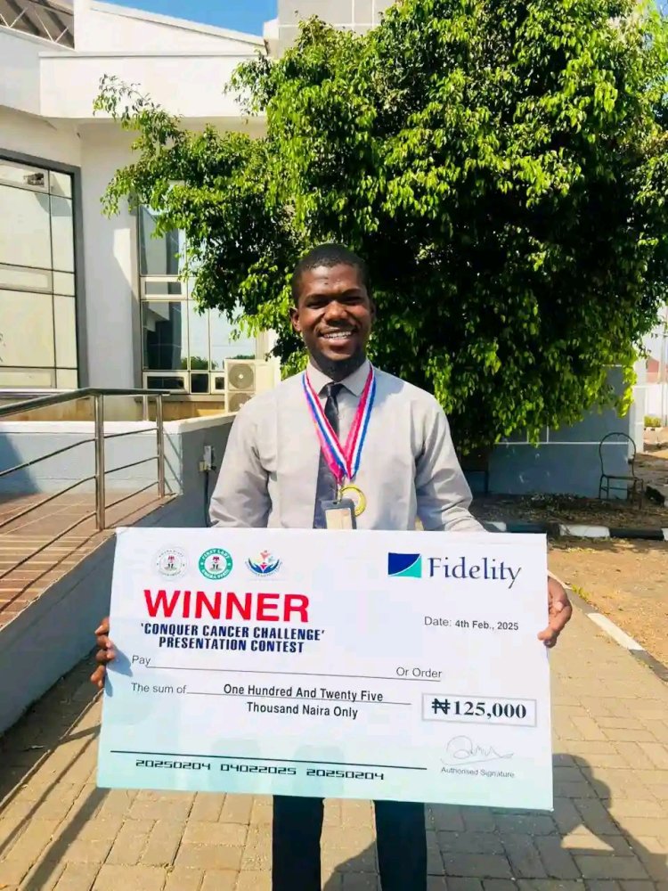 University of Ilorin 500-level Student Aminu Habeeb Wins 2025 World Cancer Day Competition