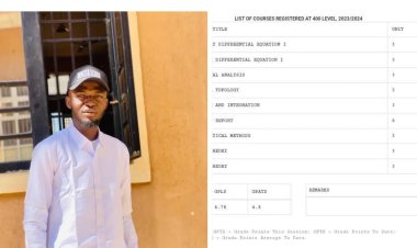 UDUS Student Oladimeji Abdussamad Graduates with 4.8 CGPA, Shares Inspiring Story