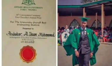 Meet Al-Ihsan Mohammed, the Overall Best Graduating Student of Ahmadu Bello University, Zaria.
