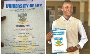 University of Jos Announces Ponmak Nancwat as Best Graduating Student in Plant Science and Biotechnology with 4.64/5.0 CGPA