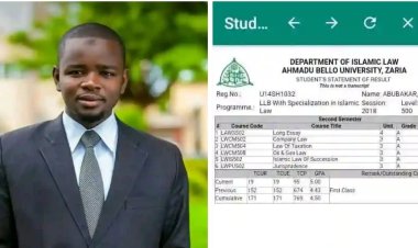 Ahmadu Bello University Faculty of Law Produces First-Ever First-Class Honours Graduate