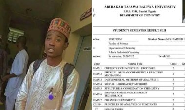 Meet Dahiru Muhammad who graduated with First Class in Industrial Chemistry from ATBU