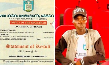 Yobe State University Student Comrade Abdulhamid Adamu Achieves First Class Honours in Mathematics