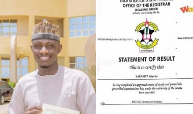 Sa'adu Zungur University Honors Zakariya Isiyaka as Best Graduating Student