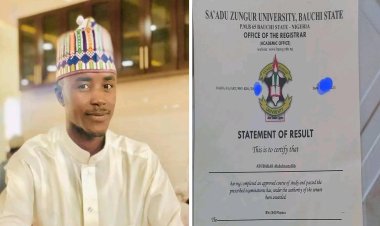 Sa'adu Zungur University Graduate Abdulmutallib Abubakar Achieves First Class in Physics Education