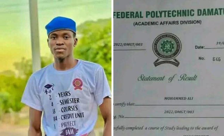 Meet Muhammed Ali, Federal polytechnic Damaturu Best Graduating Student