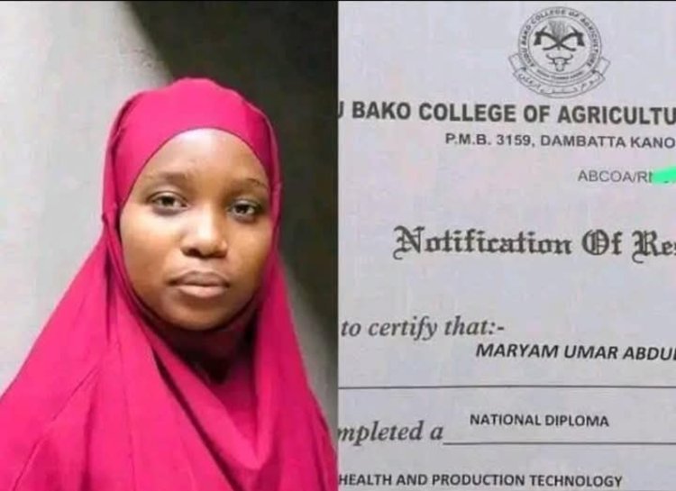 Maryam Umar Abdullahi Achieves Distinction in National Diploma Program