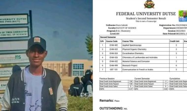 Meet Sahabi Nura who Bagged First-Class in Bsc Chemistry From Federal University Dutse With 4.51/5.00 CGPA