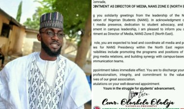 FCET Gombe Congratulates Cmr'd. Abdullah Mustapha on Appointment