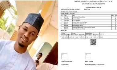 Gombe State University Graduate Nuraddeen Hamza Gambo Achieves First-Class Degree in BA. Ed Islamic Studies
