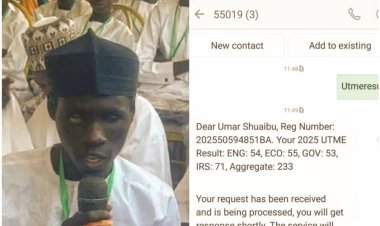 Meet Umar Shuaibu a Blind Student who Achieves Remarkable Score of 233 in JAMB