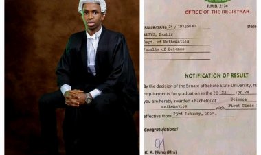 Umukoro Nyerhovwe Godetime Emerges as 2nd Best Graduating at Sokoto State University