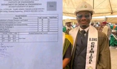 ABU Student Ahmed Yar'adua Achieves Outstanding Academic Feat With 4.50 CGPA