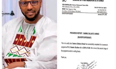 Bayero University Graduate Dr. Saminu Dalhat Ahmad Achieves Academic Distinction With 5.0 CGPA