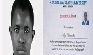 NSUK Graduate Zaharadin Aliyu Achieves Academic Excellence With 4.63 CGPA