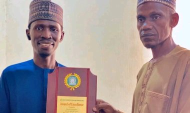 ADUSTECH Wudil Honored Best Graduating Student Umar Mustapha Kiru With An Award Of Excellence