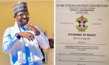 Sa'adu Zungur University Graduate Yakubu Aminu Umar Achieves First Class Honours