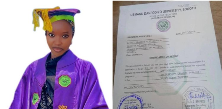 Usmanu Danfodio University Graduate Shahida Ajiya Achieves Academic Excellence