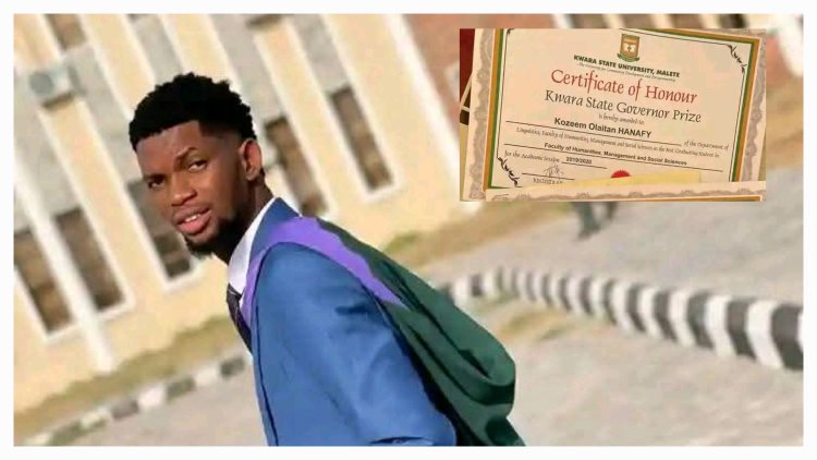 Kozeem Olaitan Hanafy Achieves Academic Excellence With First-Class at KWASU