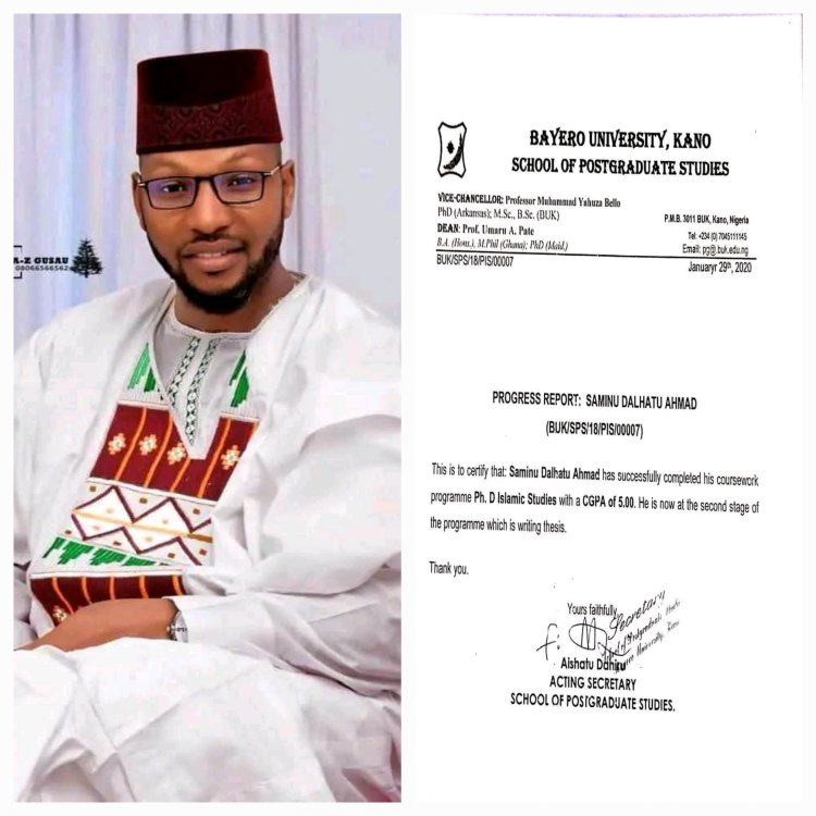 Bayero University Graduate Dr. Saminu Dalhat Ahmad Achieves Academic Distinction With 5.0 CGPA