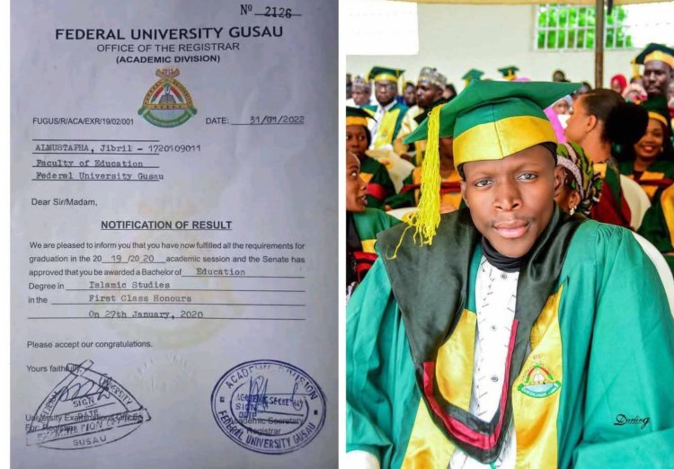 Meet Jibreel Almustapha Overall Best Student of the Faculty of Education FUGUS