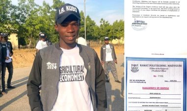 Ramat Polytechnic Student Ismail Ahmad Isa Achieves Double First Class Degree