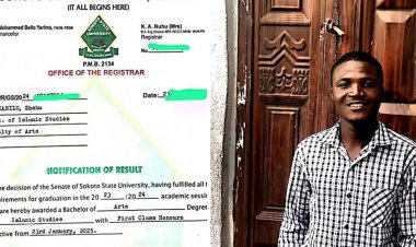Muzammilu Shehu Emerges as Overall Best Student at Sokoto State University