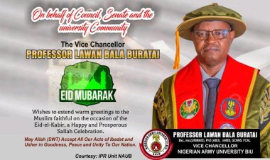 Nigerian Army University Biu Extends Eid-El-Kabir Greetings