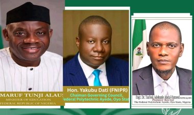 Federal Polytechnic Ayede Congratulates Minister of Education on CON Honor
