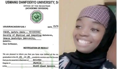Meet Rafatu Yusuf, A Shining Star in Physics at Usmanu Danfodiyo University Sokoto