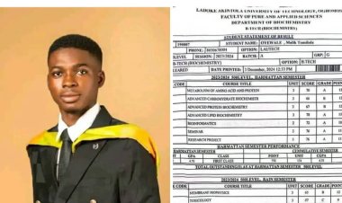 LAUTECH Graduate Achieves Exceptional First Class Degree in Biochemistry