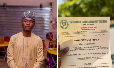 Umaru Musa Yar'adua University Graduate Achieves First Class Honors in Physics