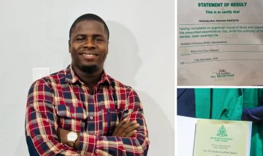 Ahmadu Bello University Graduate Adeyeye Abdulqudus Aderemi Emerge Best Student in Public Administration