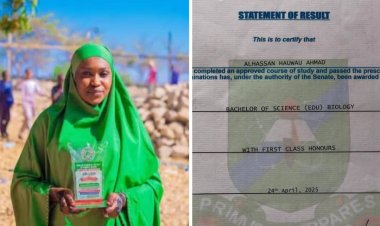 Gombe State University Graduate Alhassan Hauwau Ahmad Achieves Academic Excellence with First Class Honours in Biology