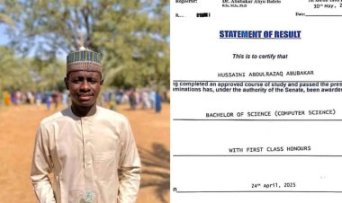 Gombe State University Graduate Hussaini Abdulrazaq Achieves First Class Honours in Computer Science