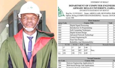 ABU Zaria Graduate Abdullahi Mustapha Achieves Academic Excellence With 4.90 CGPA