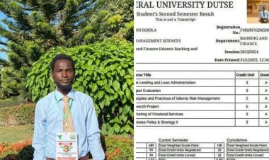 FUD Student Hameed Yekini Ishola Makes History with First-Ever First Class in Islamic Banking and Finance