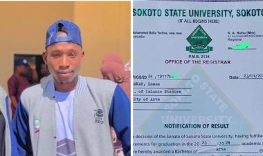 Sokoto State University Graduate Abubakar Liman Emerges Best Graduating Student in Islamic Studies