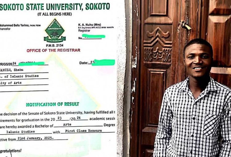 Muzammilu Shehu Emerges as Overall Best Student at Sokoto State University