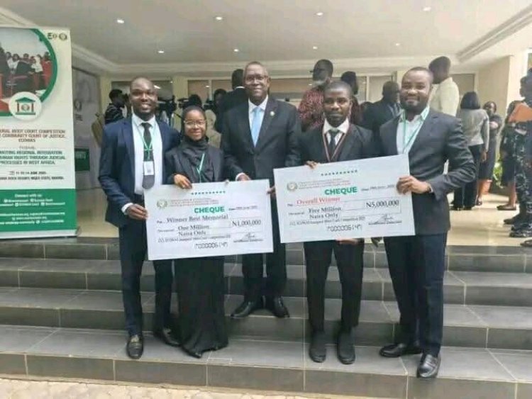 Ahmadu Bello University Zaria Wins ECOWAS Court of Justice Moot Court Competition