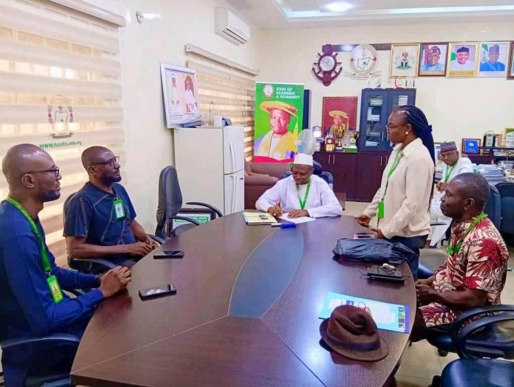 Pioneer Graduate Assistants Pay Courtesy Visit to FULAFIA Vice-Chancellor Prof. Shehu Abdul Rahman