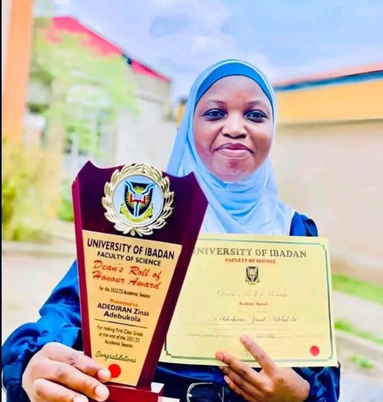Zinat Adediran Achieves Academic Excellence as Best Graduating Student of University of Ibadan