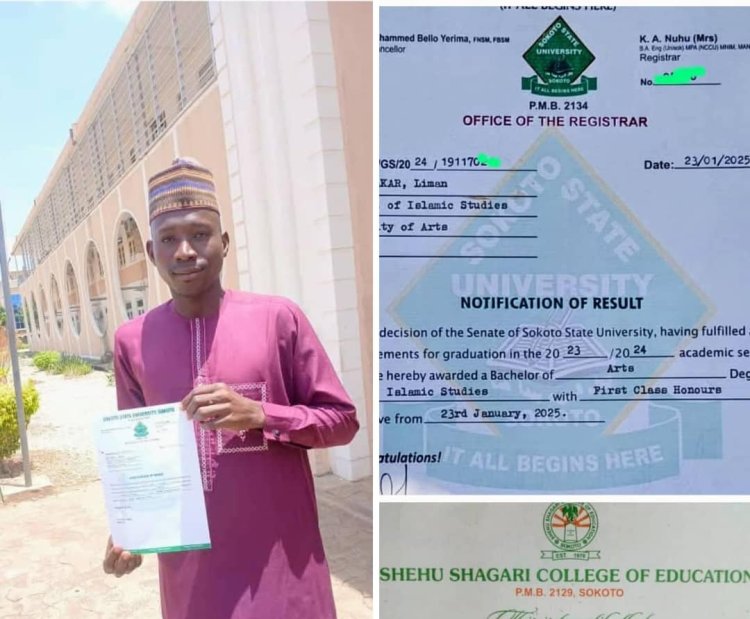 Sokoto State University Student Emerges Best Graduating Student in Islamic Studies