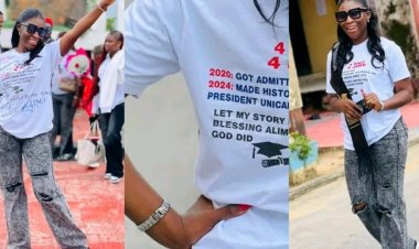 UNICAL Graduate Sparks Reactions with Bold Sign-Out Outfit, Celebrates Academic Victory