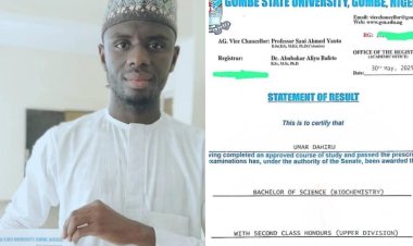 Gombe State University Graduate Dahiru Umar Achieves Academic Excellence