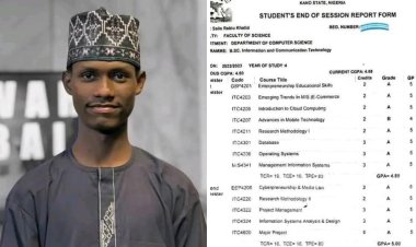 Northwest University Kano Graduate Salis Khalid Rabiu Achieves Academic Excellence With First Class in Information and Communication Technology