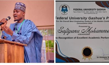 Mohammed Safiyanu Emerges Overall Best Graduating Student at Federal University Gashua's Maiden Combined Convocation Ceremony
