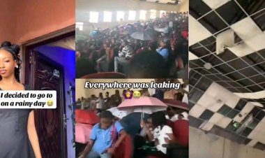 IMSU Student Sparks Outrage After Leaking Roof Forces Students to Use Umbrellas During Lecture