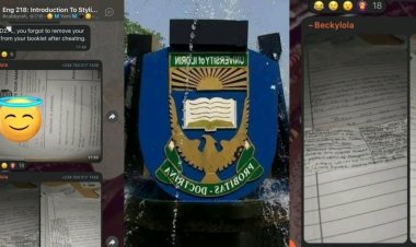 UNILORIN Student Exposed for Exam Malpractice After Forgetting ‘Expo’ Inside Script